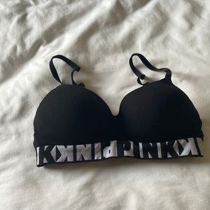 VS PINK Light Dark Gray Racer Back Sports Bra sz S